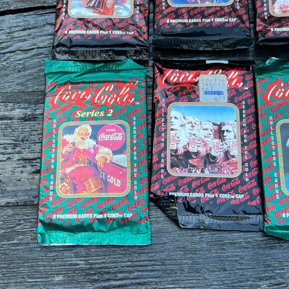 Coca Cola Collectors Cards Lot of 6 Series 1 and 2 1993 1994 Sealed packs caps - Picture 6 of 8